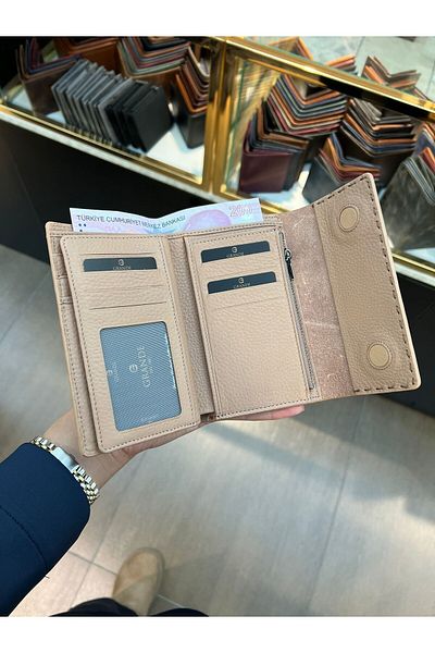 Deriza Grande 2784 - Genuine Leather Women's Wallet Biscuit