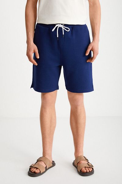 GRIMELANGE Uncertaın Men's Comfort Fit šortky a Bermudy v tmavě modré barvě