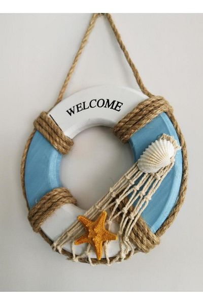 SUME Διακοσμητικός Σωσίβιος Welcome Στολίδι Πόρτας Τοίχου Καλώς ορίσατε