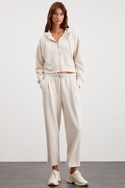 GRIMELANGE Gıada Vanilla Relaxed Fit Bio-Baumwoll-Sweatpants für Damen