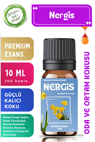 Aroma Terapi Lab Nergis - Esansiyel Uçucu Yağ - Oda Ve Ortam Kokusu - Aromati...