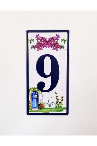 SUME Metal 9 Door Number Door Front Accessory Metal Plate
