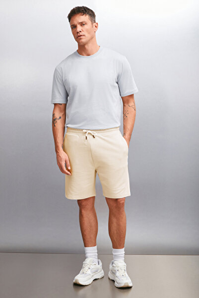 GRIMELANGE AUGUSTUS Erkek %100 Pamuk Regular Bej Şort