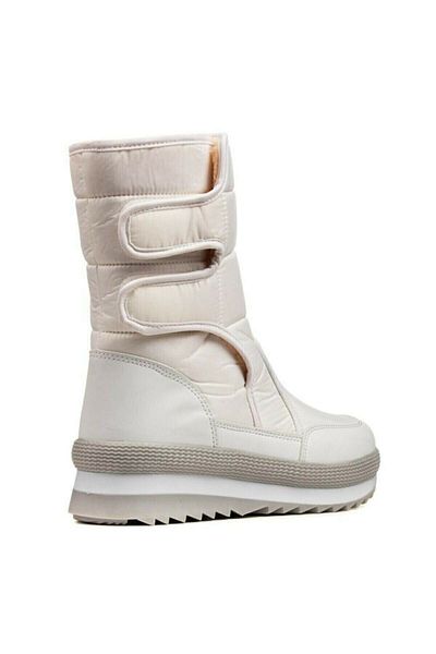 Allyup Ανδρικές και γυναικείες μπότες χιονιού casual - Παιδική γούνα εσωτερικά, αντιολισθητική σόλα Velcro, Unisex 802
