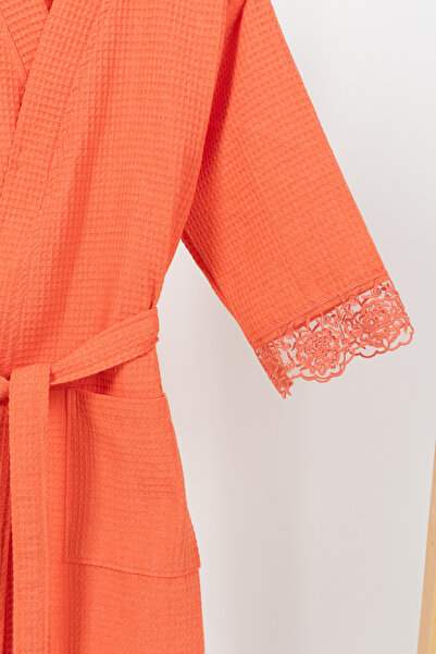 AİRYCOT Lace Pique Bathrobe Women's Dressing Gown