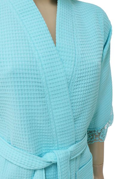 AİRYCOT Lace Pique Bathrobe Women's Dressing Gown