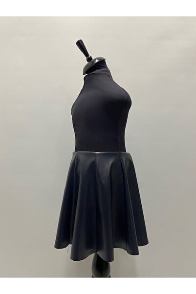 WAYS 8-частинна спідниця з штучної шкіри з еластичним поясом, темно-синя, для дівчаток