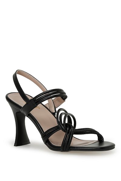 İnci Narcıso 3fx Schwarze Damen-Sandalen mit Absatz