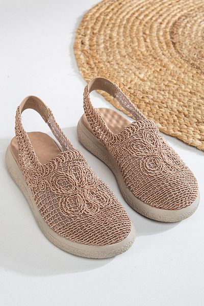 Mc vay Shoes Sandale de damă elegante, cu talpă ortopedică împletită cu cauciuc, vă rugăm să preferați o mărime mai mică!! !