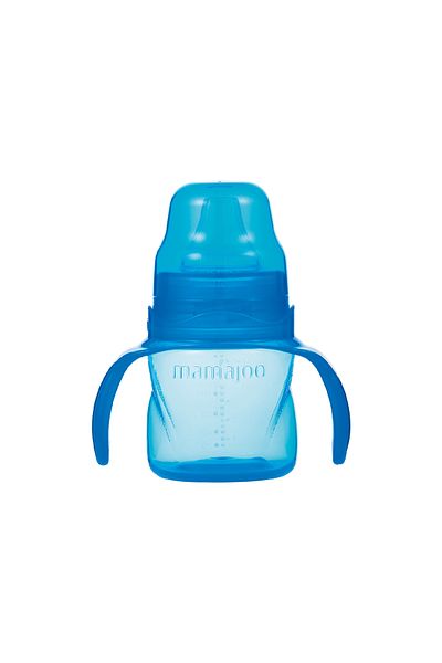 Mamajoo Sippy-Free Educational Cup with Handle, 160 Ml, Blue, 6 Months, 1 Piece