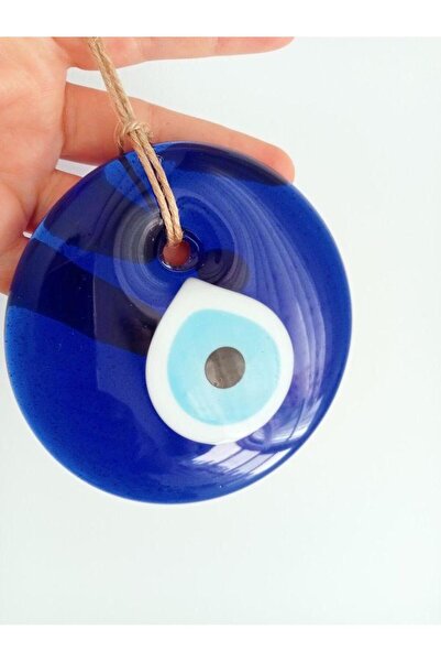 312 KONSEPT 10 Cm Decorativ din Sticlă Evil Eye - Ornament de Perete Breloc P...
