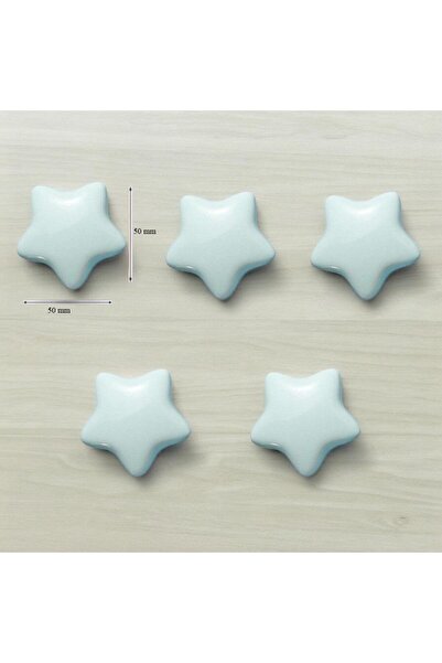 SUME 5 Adet Modern Yıldız Kulp Bebek Çocuk Genç Odası Çekmece Dolap Mobilya K...