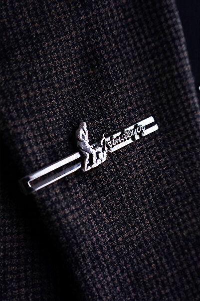 Kuker Madeni Eşya K.Atatürk Figürlü izindeyiz Kravat İğnesi