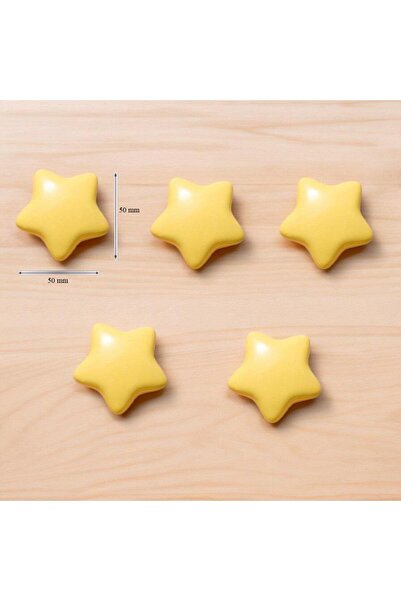 SUME 5 Adet Modern Yıldız Kulp Bebek Çocuk Genç Odası Çekmece Dolap Mobilya K...