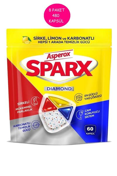 ASPEROX Sparx Dishwasher Tablets 8 Pieces of 60