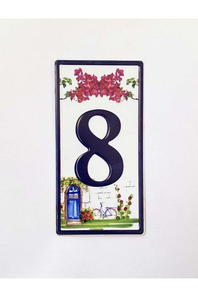 SUME Metal 8 Door Number Door Front Accessory Metal Plate