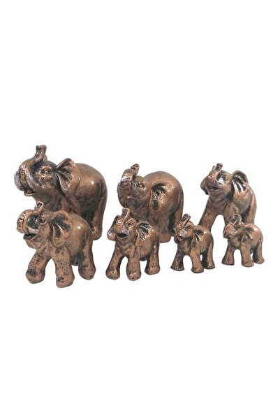 SUME Yedili Uğurlu Fil Dekoratif Biblo