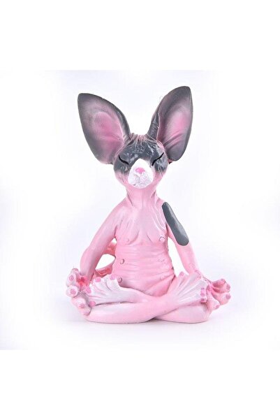 SUME Dekoratif Yoga Yapan Kedi Biblo Meditasyon Minyatür 8 Cm Sfenks Kedisi D...