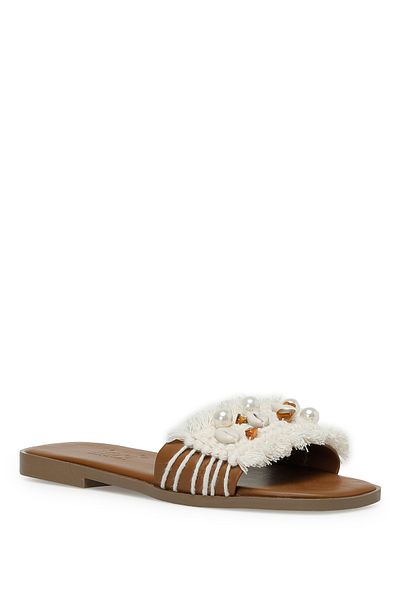 İnci Papuci plati pentru femei Mussel 3fx White
