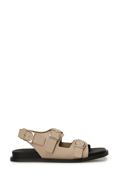İnci INCI DANIEL 4FX – Cremefarbene flache Damensandalen