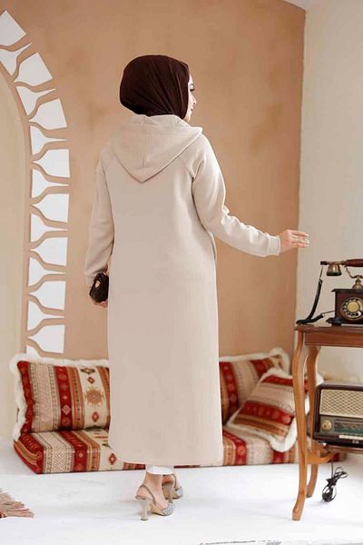 Neva Style Șapcă hijab cu glugă bej - 72231BEIG