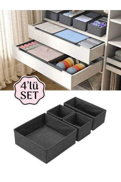 DEMİROĞLU EV TEKSTİL Multi-Purpose Organizer 4 Drawer Organizer