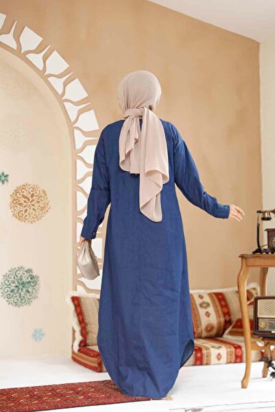 Neva Style Rochie Hijab Bleumarin - Blugi 19121L