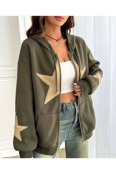 DENİKK Yudoowear, πλεκτό μπουφάν με πράσινο αστέρι