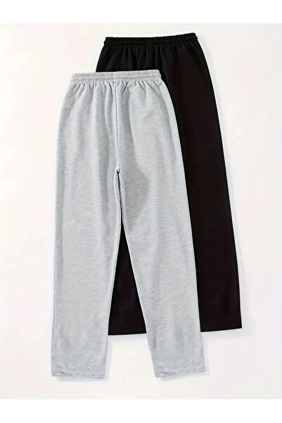 CAONNES Black and Gray Stretchy Comfortable Baggy Sweatpants Set of 2 - Shah ...