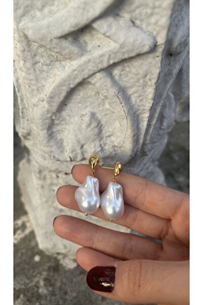 Leorat Store Mayorka Cam Barok İnci Küpe