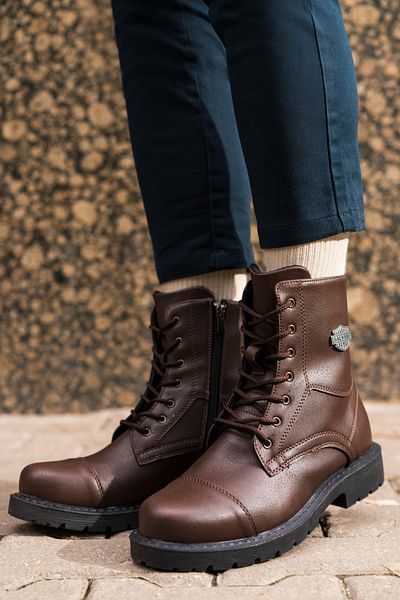 Salvano Era 3pr braune Herren-Bikerstiefel