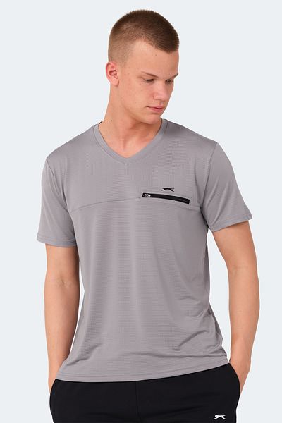 Slazenger Ανδρικό T-Shirt Kallias Γκρι