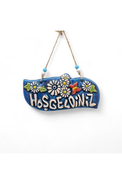 SUME Seramik Hoşgeldiniz Dekoratif El İşi Duvar Süsü Nazarlık
