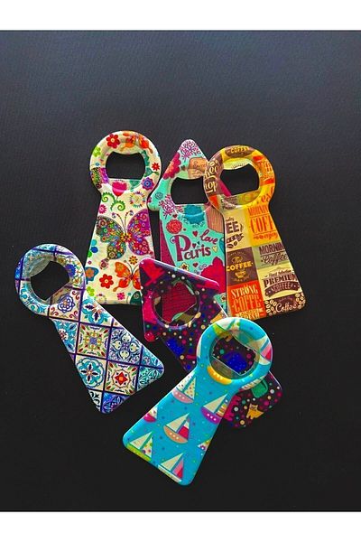 Righton Metal Magnet Patterned Bottle Opener Cola Opener Beer Opener Soda Opener