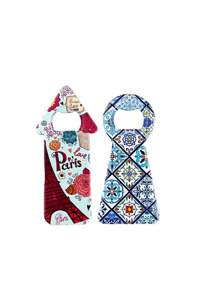 Righton Metal Magnet Patterned Bottle Opener Cola Opener Beer Opener Soda Opener