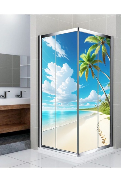 RENKLİ HOBBY Banyo Duşakabin Kaplama Folyo Sticker - Giydirme - Kendinden Yap...