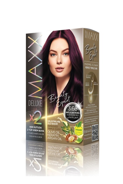 MAXX DELUXE Beauty Expert 3.66 Patlıcan Moru Set Boya