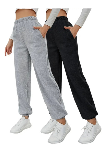 CAONNES Σετ φόρμας τζόγκερ σε γκρι και μαύρο χρώμα - Με ελαστικά τελειώματα σ...