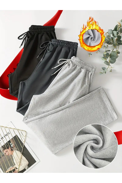 CAONNES Set de trening pentru femei, cu talie înaltă, largi, supradimensionat...