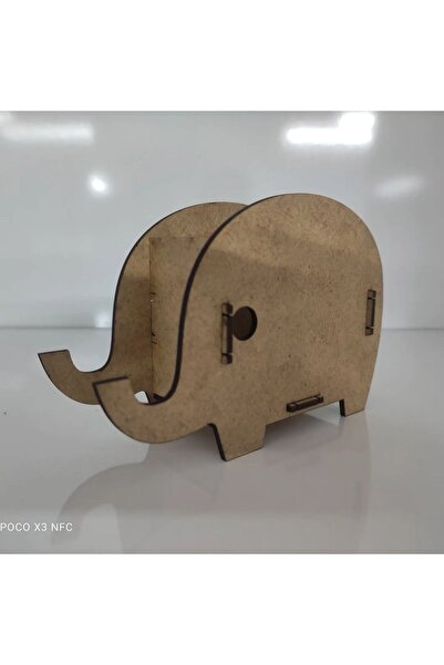 YAHO OYUNCAĞIN DOĞAL HALİ Ahşap Boyanabilir Fil Kalemlik(1 ADET)