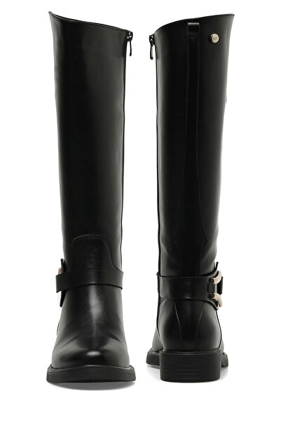 İnci İnci Marmara 3pr Siyah Kadın Düz Çizme