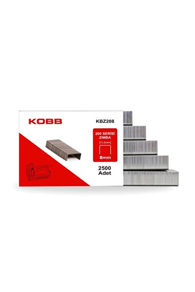 KOBB KBZ208 8mm 2500 Adet 200 Serisi Ağır Hizmet Tipi Zımba Teli