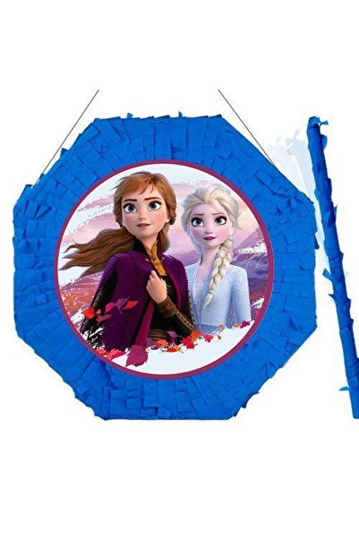 Parti Dükkanım Dondurulmuş Pinyata (ANNA &AMP; ELSA) 42 Cm Sopası