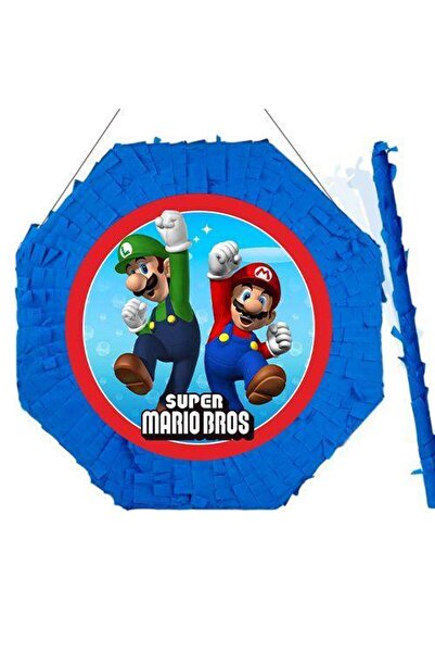 Parti Dükkanım Süper Mario Pinyata 42 Cm + Sopası