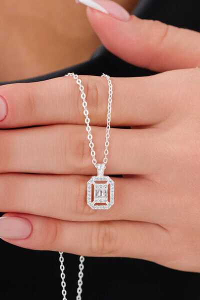 carrot silver 925 Ayar Gümüş Baget Kolye