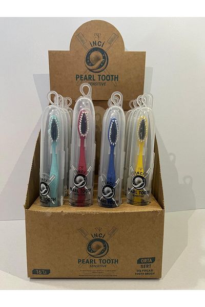 csp inci Csp Pearl Boxed 16 Pieces Medium Hard Tooth Brush