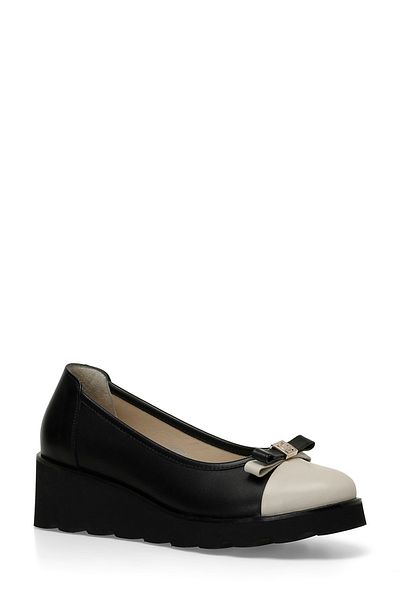 İnci BORNEO 4FX Schwarze Keilschuhe für Damen