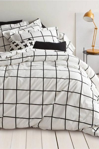Kaan Single Checked Duvet Cover Set