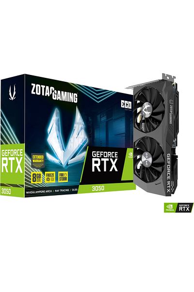 Zotac GAMING GeForce RTX 3050 ECO 8GB GDDR6 Graphics Card