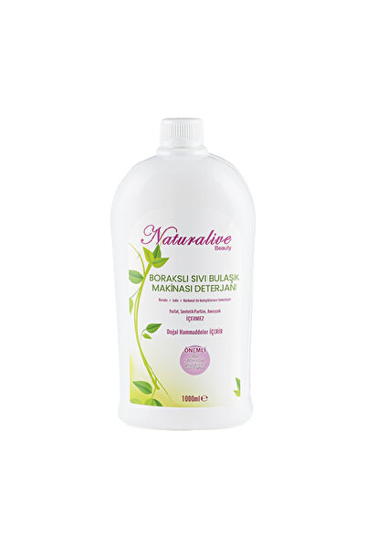 naturalive Doğal Borakslı Sıvı Bulaşık Makinesi Deterjanı 1lt Gimdes Sertifikalı